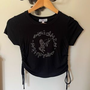 Omighty sparkly fairy top with adjustable scrunches on the side